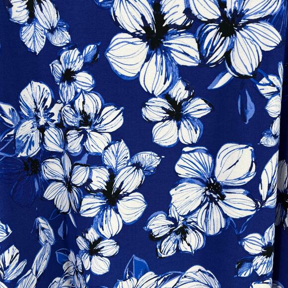 Slim Factor Investments Cascading Floral Print Tiered Sleeve Shirt Size XL - Picture 4 of 7